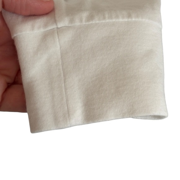 Universal Standard White Foundation Long Sleeve V Tee Size Small Oversized - Picture 6 of 6